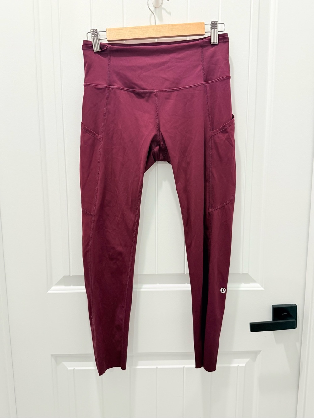 lululemon athletica High-Rise Burgundy Leggings with Side Pockets